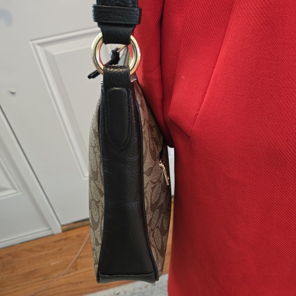 Coach Black/Khaki Ellie Signature Coated Canvas Crossbody with COA & Dustbag - Picture 4 of 16